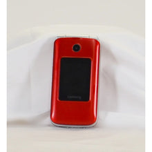 Load image into Gallery viewer, Ushining 3G Unlocked Dual SIM Card Flip Cell Phone with Charging Dock - Red
