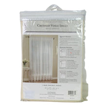 Load image into Gallery viewer, Crushed Voile Sheer Window Curtain Panel 84&quot; Butter
