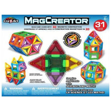 Load image into Gallery viewer, Cra-Z-Art Magcreator Magnetic Construction Building Set 31 Pieces
