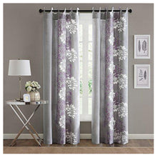 Load image into Gallery viewer, Madison Park Anaya Cotton Grommet Curtain Single Panel 63&quot; Purple/Grey
