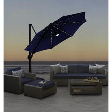 Load image into Gallery viewer, 11' LED Solar Round Cantilever Umbrella ( Blue)

