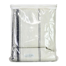 Load image into Gallery viewer, Nantucket Ring Top Curtain Panel 96&#39;&#39; Light Beige &amp; Black Stripe
