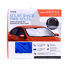 Load image into Gallery viewer, Solar Shade TypeS 3-piece 30&#39;&#39; X 57&#39;&#39; Sunshade Set Blue
