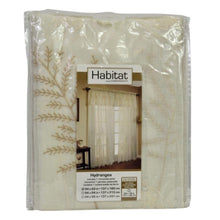 Load image into Gallery viewer, Habitat Commonwealth Hydrangea Rod Pocket Curtain Panel 63&quot; Cream
