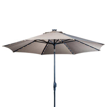 Load image into Gallery viewer, 3 m (10 ft.) Round Solar LED Market Umbrella

