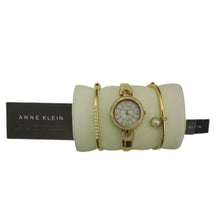 Load image into Gallery viewer, Anne Klein Women&#39;s Gold-Tone Bangle Watch &amp; Bracelet Set
