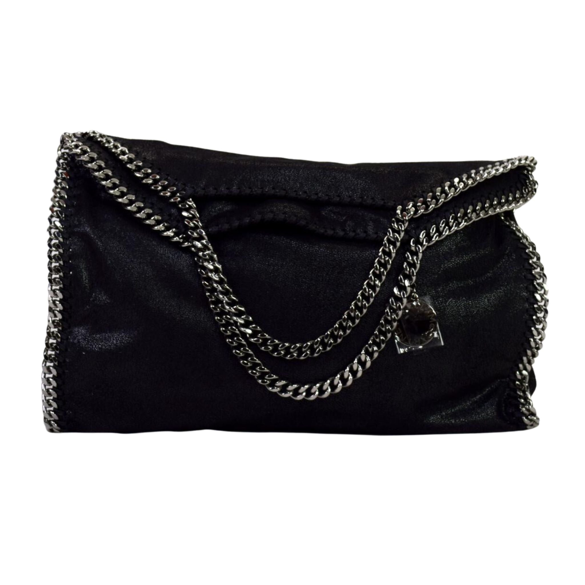 Stella McCartney 3-Chain Falabella Fold Over Tote Black