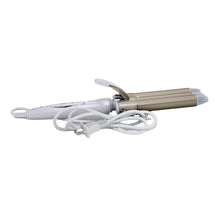 Load image into Gallery viewer, CkeyiN Gold Triple Barrel Curling Iron
