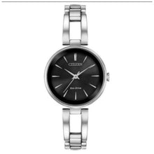 Load image into Gallery viewer, Citizen Women&#39;s Eco-Drive Silhouette Black Dial Watch (EM0636-55E)
