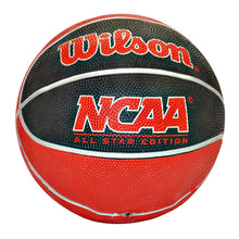 Load image into Gallery viewer, Wilson NCAA Mini Rubber Basketball - Black, Red, Silver
