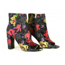 Load image into Gallery viewer, Wild Pair Women&#39;s Cyou Printed Velvet Open Toe Ankle Bootie 8.5
