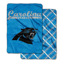 Load image into Gallery viewer, Carolina Panthers NFL &quot;Glory Days&quot; Double-Sided Cloud Throw Blanket
