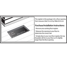 Load image into Gallery viewer, Manor House Floor Register 7.6 x 25.4 cm (3 x10in) 3-Pack-Liquidation Store
