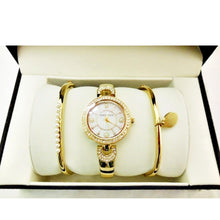 Load image into Gallery viewer, Anne Klein Women&#39;s Gold-Tone Bangle Watch &amp; Bracelet Set

