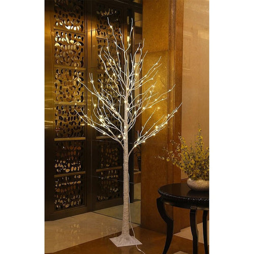 8FT Lit Birch Tree Indoor and Outdoor Use (Missing cord for the lights)