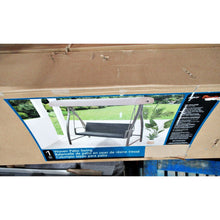 Load image into Gallery viewer, Agio Cameron Woven Patio Swing with Fabric Canopy Tan
