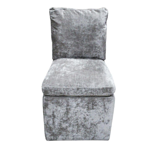 Aiden & Ivy Armless Fabric Dining Chair Grey