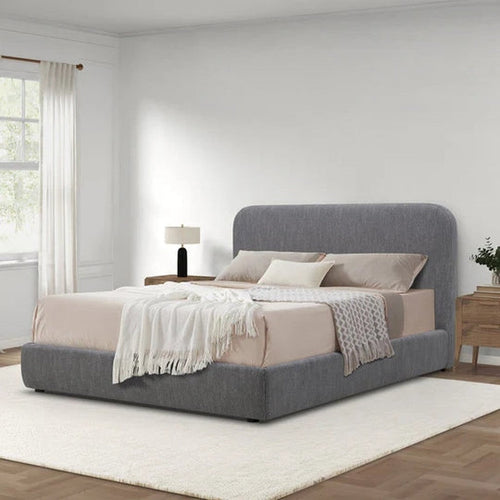 Aiden & Ivy Upholstered Double Bed Grey