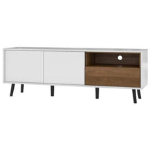 Load image into Gallery viewer, Alga TV Stand - White &amp; Walnut Brown
