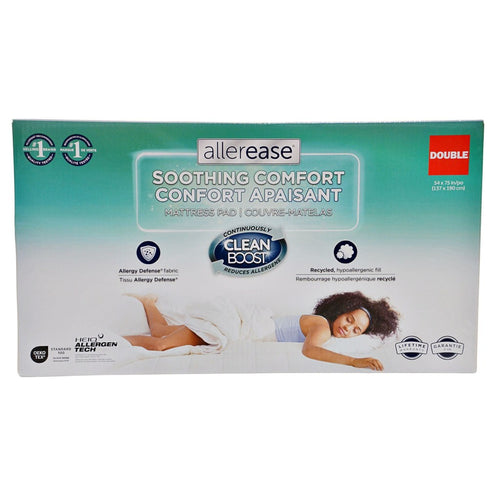 Allerease Clean Boost Mattress Pad White - Double