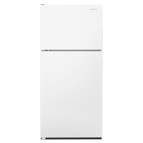 Amana 18 cu ft Wide Top Freezer Refrigerator W/ Glass Shelves ART318FFDW