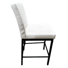 Load image into Gallery viewer, Amisco Drift Black Frame Polyester Counter Stool Cream
