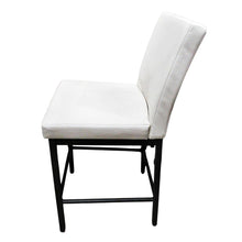 Load image into Gallery viewer, Amisco Drift Black Frame Polyester Counter Stool Cream
