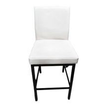 Load image into Gallery viewer, Amisco Drift Black Frame Polyester Counter Stool Cream
