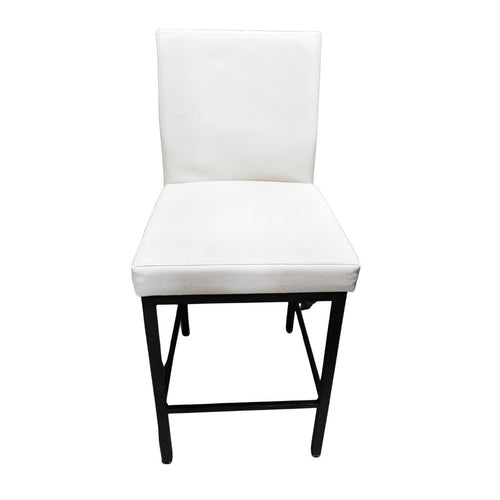 Amisco Drift Black Frame Polyester Counter Stool Cream