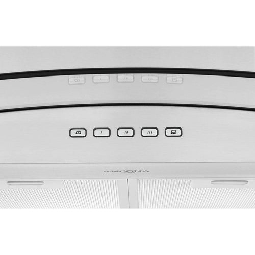 Ancona 30 in. Convertible Wall-Mounted Glass Canopy Range Hood in Stainless Steel
