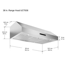 Load image into Gallery viewer, Ancona 36&quot; Range Hood Stainless Steel AN1202
