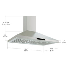 Load image into Gallery viewer, Ancona AN-1506 36&quot; Wall Mounted Pyramid Range Hood with Night Light-Liquidation
