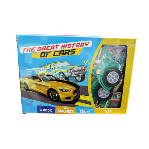 Auzou Canada The Great History of Cars Book & Magnet Set