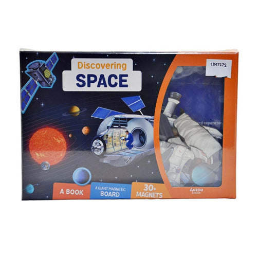 Auzou Discovering Space - Book and Magnet Board with Magnets