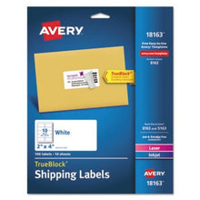 Load image into Gallery viewer, Avery 18163 Shipping Labels 2 x 4 White 100/Pack (5)
