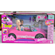 Load image into Gallery viewer, BARBIE Hot Wheels Remote Control RC Convertible with 2 Dolls
