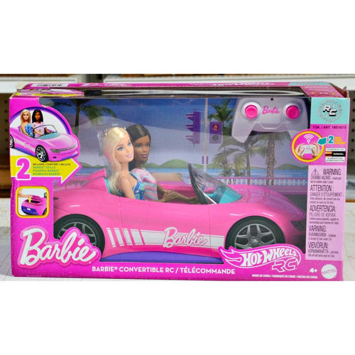 BARBIE Hot Wheels Remote Control RC Convertible with 2 Dolls