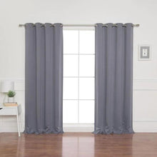 Load image into Gallery viewer, BHF Blackout Collection 2 Curtain Panel Set 84&quot; Grommet Top - Light Gray
