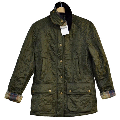 Barbour Beadnell Polarquilt Jacket Size 8 Green