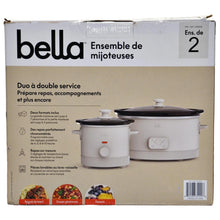 Load image into Gallery viewer, Bella Slow Cooker 2-Piece Set 6QT and 2QT Set
