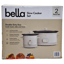 Load image into Gallery viewer, Bella Slow Cooker 2-Piece Set 6QT and 2QT Set
