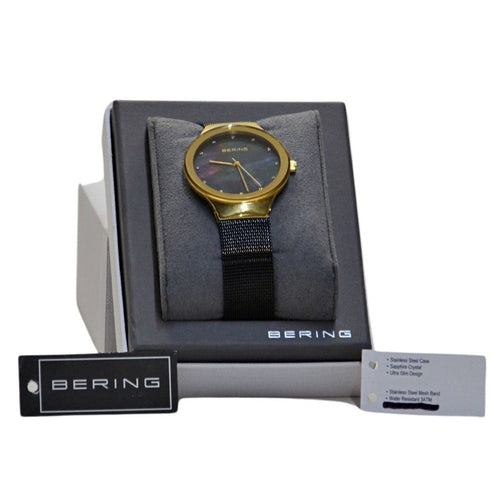 Bering Ladies Watch - Black Mother of Pearl Dial 12934-132