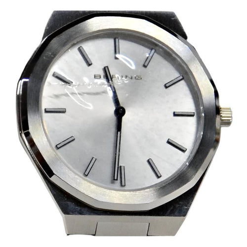 Bering Men's Classic Ultra Slim Polished/Brushed-Silver Dial Watch 19641-700
