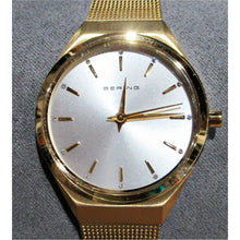 Load image into Gallery viewer, Bering Women&#39;s 11022-334 Gold Mesh Bracelet w/ White Dial Watch
