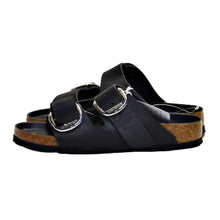 Load image into Gallery viewer, Birkenstock Ladies Arizona Big Buckle High Shine Slide Sandals US6M Black-Liquidation
