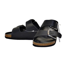 Load image into Gallery viewer, Birkenstock Ladies Arizona Big Buckle High Shine Slide Sandals US6M Black-Liquidation Store
