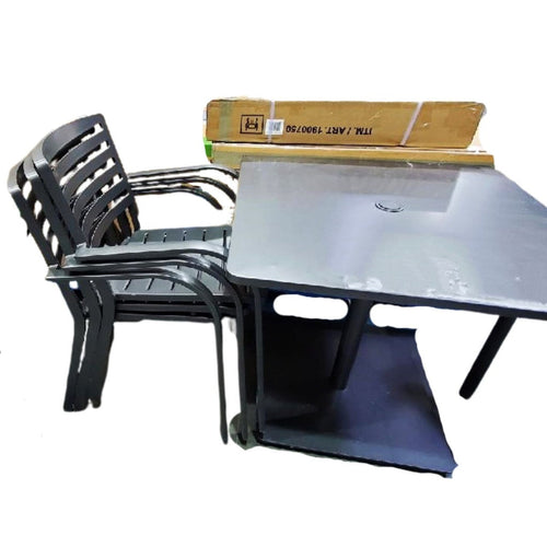 Bistro Set Outdoor 5 Piece Set Brown