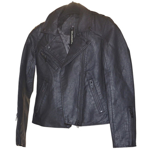 BlankNYC Women's Faux Leather Moto (Onyx) Jacket XS Black
