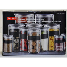 Load image into Gallery viewer, Bodum Durable Plastic Storage Jars 12-Pack - Black27.99-Food &amp; Beverage-Liquidation Nation
