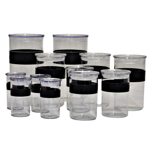 Bodum Durable Plastic Storage Jars 12-Pack - Black27.99